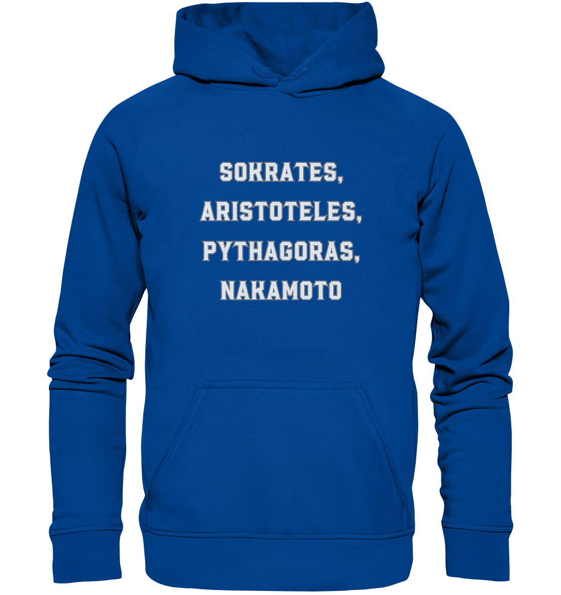 SOKRATES, ARISTOTELES, PHYTHAGORAS, NAKAMOTO - Basic Unisex Hoodie