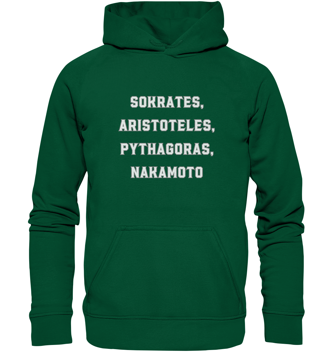 SOKRATES, ARISTOTELES, PHYTHAGORAS, NAKAMOTO - Basic Unisex Hoodie