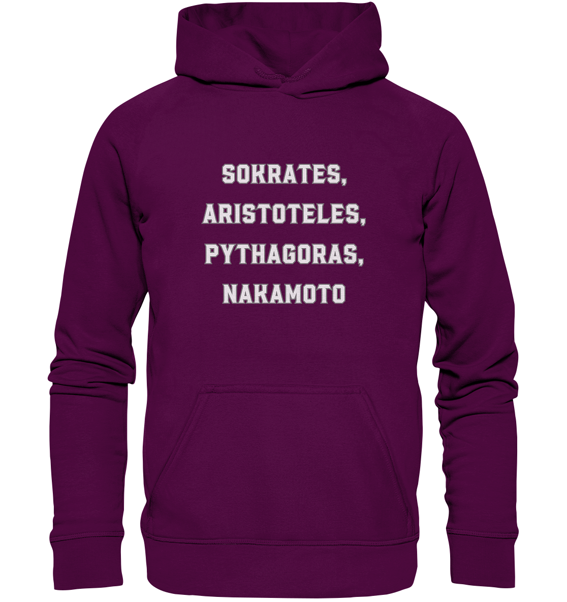 SOKRATES, ARISTOTELES, PHYTHAGORAS, NAKAMOTO - Basic Unisex Hoodie
