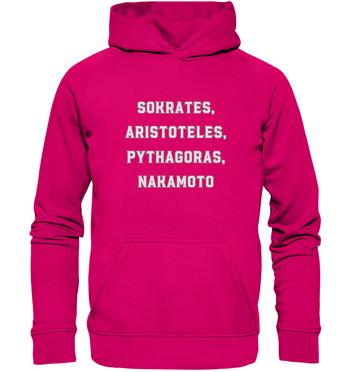 SOKRATES, ARISTOTELES, PHYTHAGORAS, NAKAMOTO - Basic Unisex Hoodie