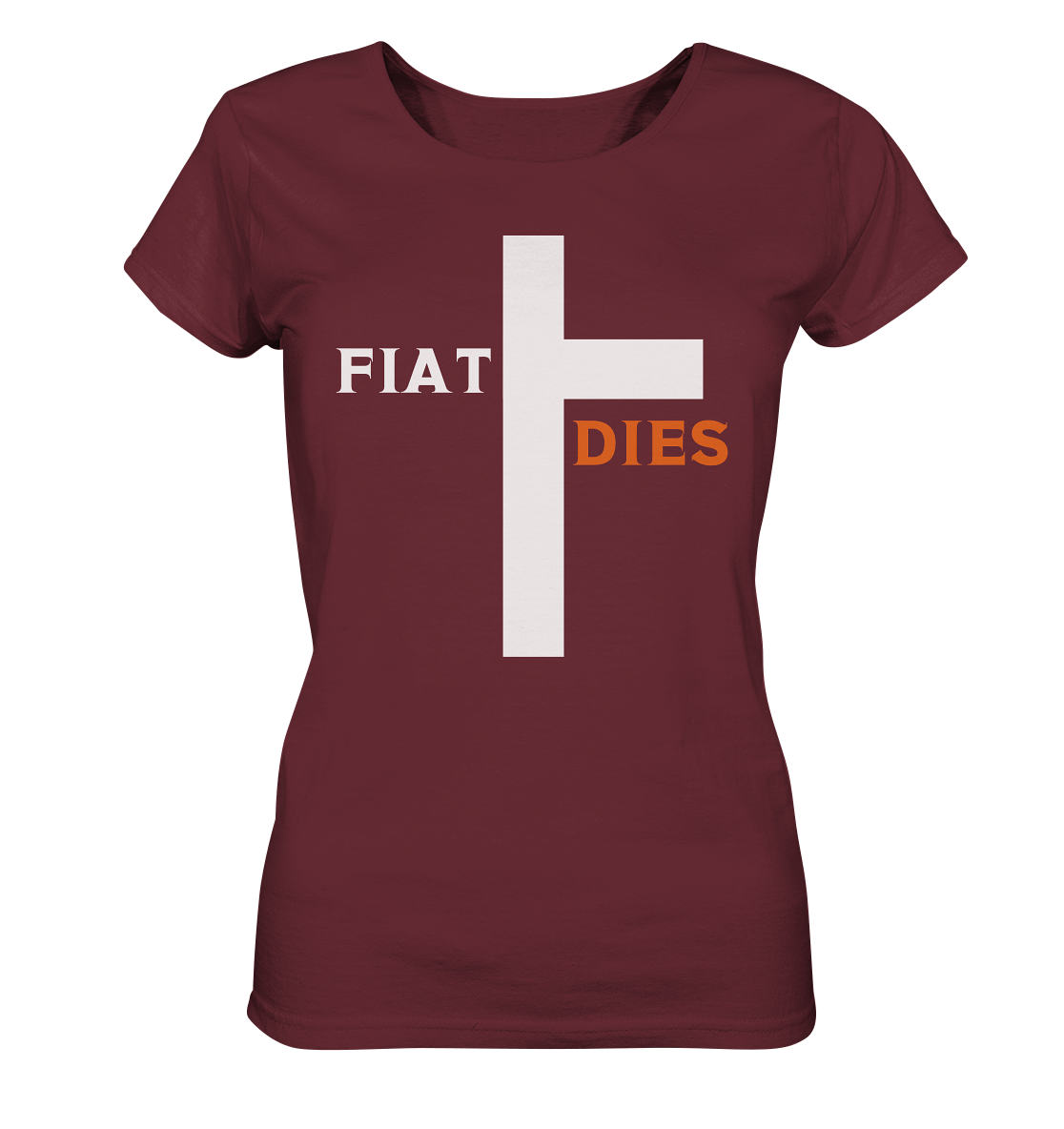 FIAT DIES (weiss / orange) - Ladies Collection - Ladies Organic Shirt