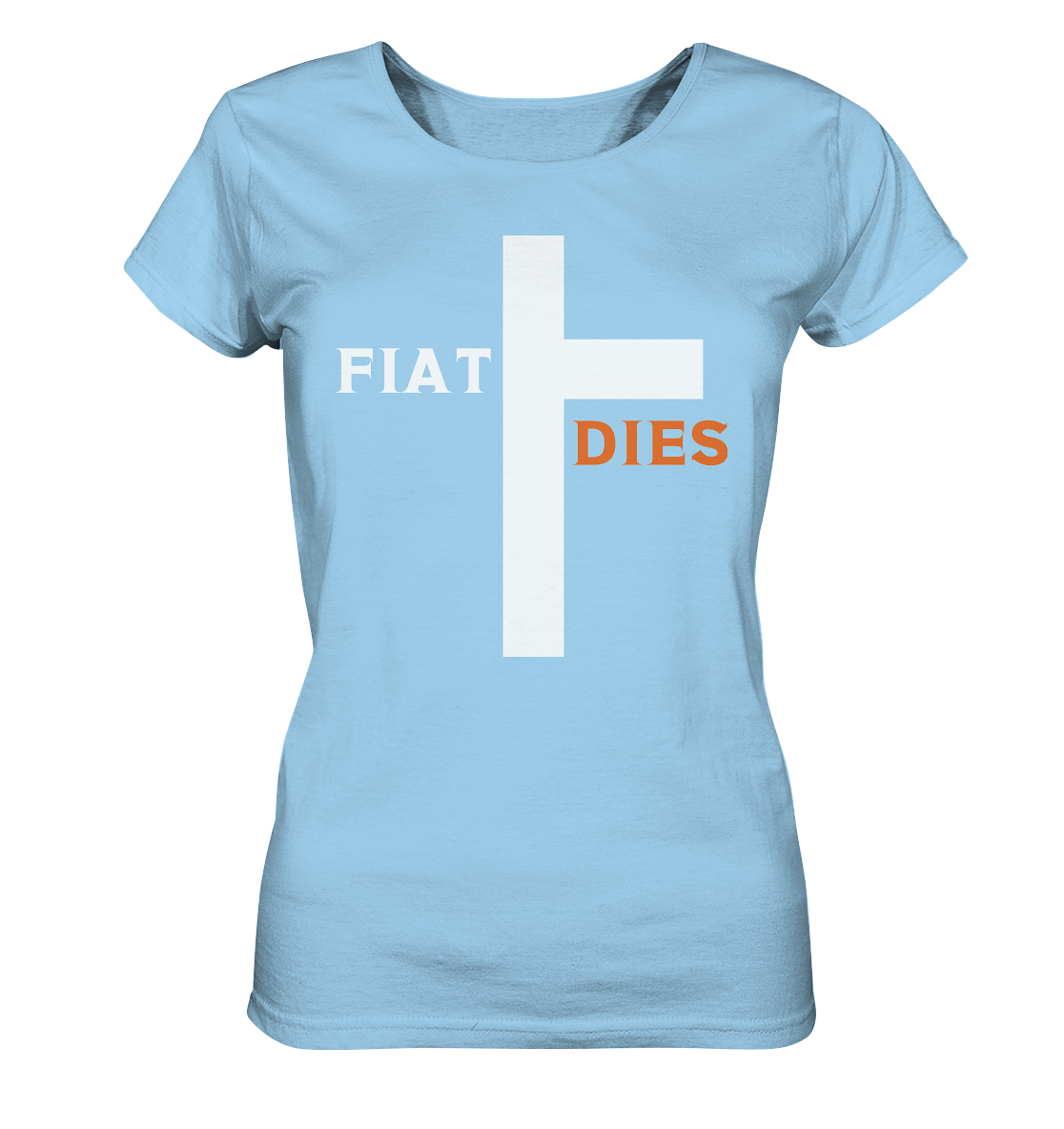 FIAT DIES (weiss / orange) - Ladies Collection - Ladies Organic Shirt
