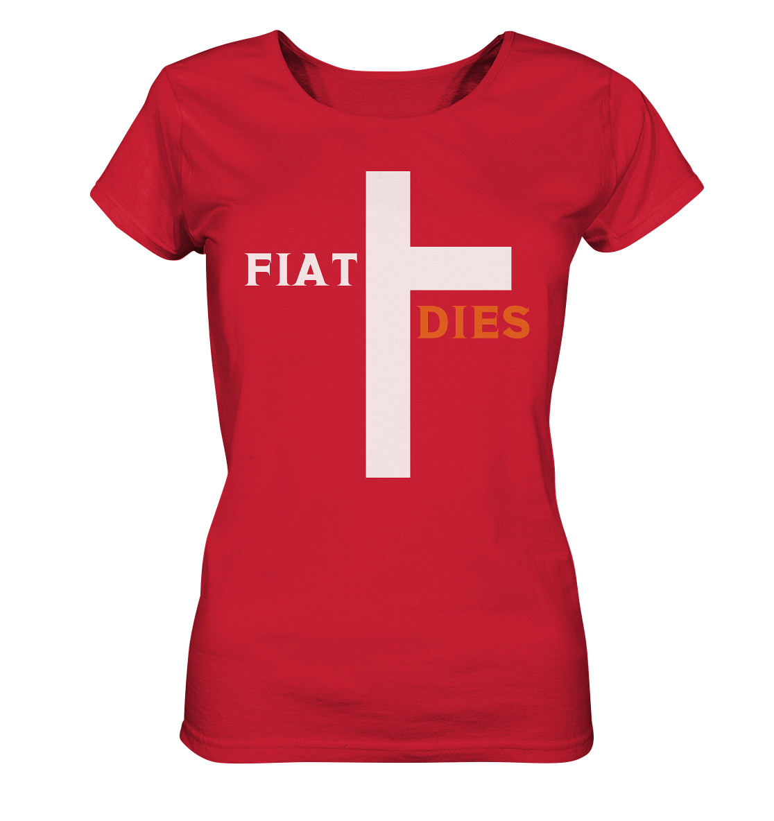FIAT DIES (weiss / orange) - Ladies Collection - Ladies Organic Shirt