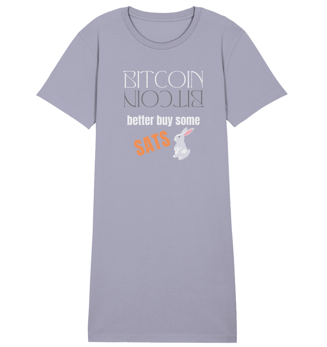 BITCOIN better buy some SATS (Spiegelschrift & Bunny) - LADIES COLLECTION 21% automat. Rabatt bis zum Halving 2024 - Ladies Organic Shirt Dress