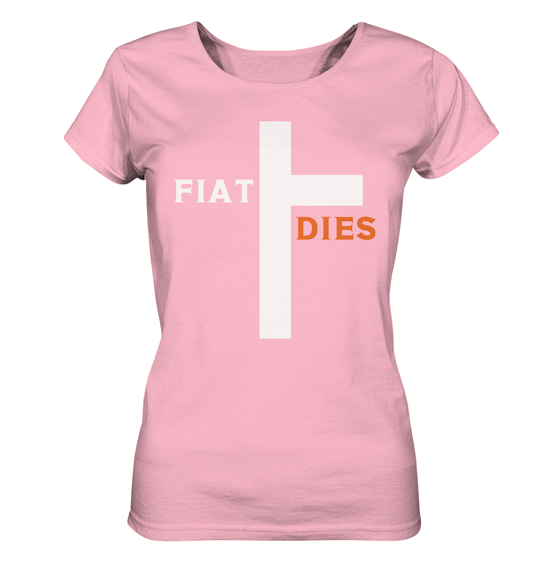 FIAT DIES (weiss / orange) - Ladies Collection - Ladies Organic Shirt