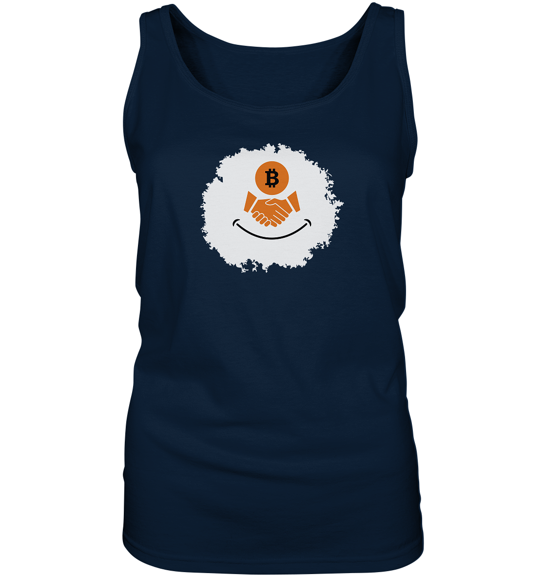 Smiley Bitcoin handshake - (Ladies Collection 21% Rabatt bis zum Halving 2024) - Ladies Tank-Top