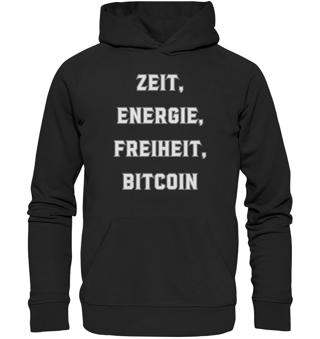 ZEIT, ENERGIE, FREIHEIT, BITCOIN - Organic Basic Hoodie