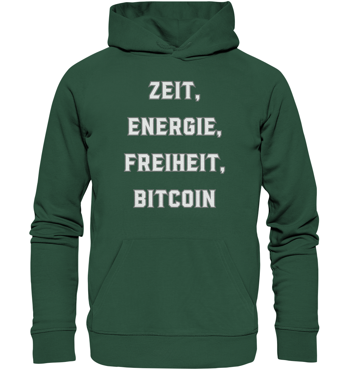 ZEIT, ENERGIE, FREIHEIT, BITCOIN - Organic Basic Hoodie
