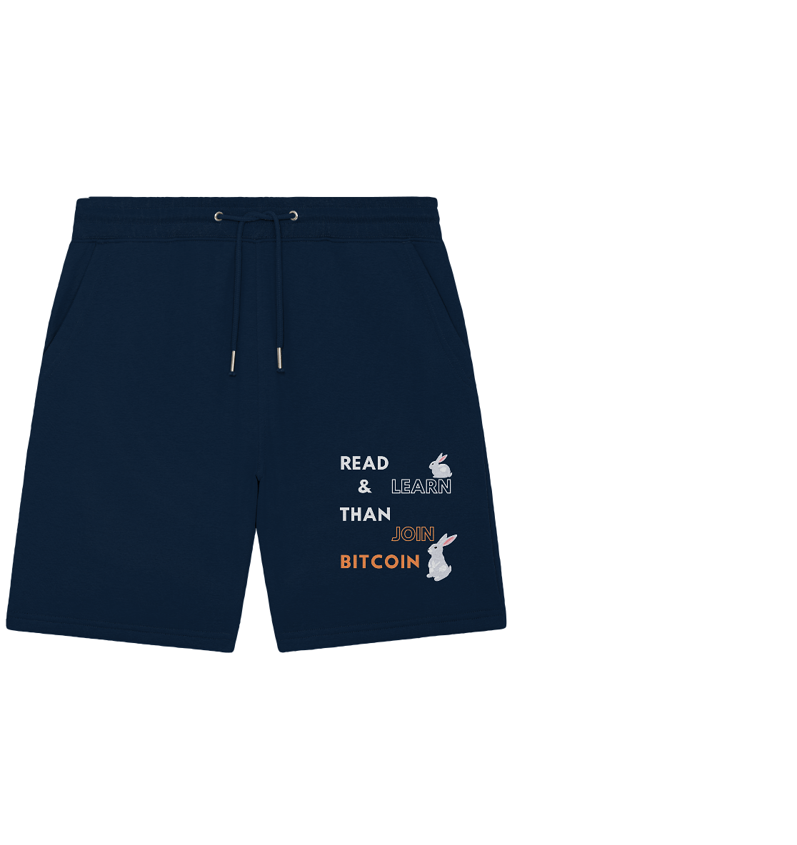 READ & LEARN, THAN JOIN BITCOIN - Bunny Version - Organic Jogger Shorts