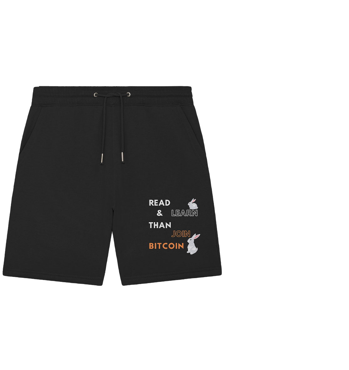 READ & LEARN, THAN JOIN BITCOIN - Bunny Version - Organic Jogger Shorts