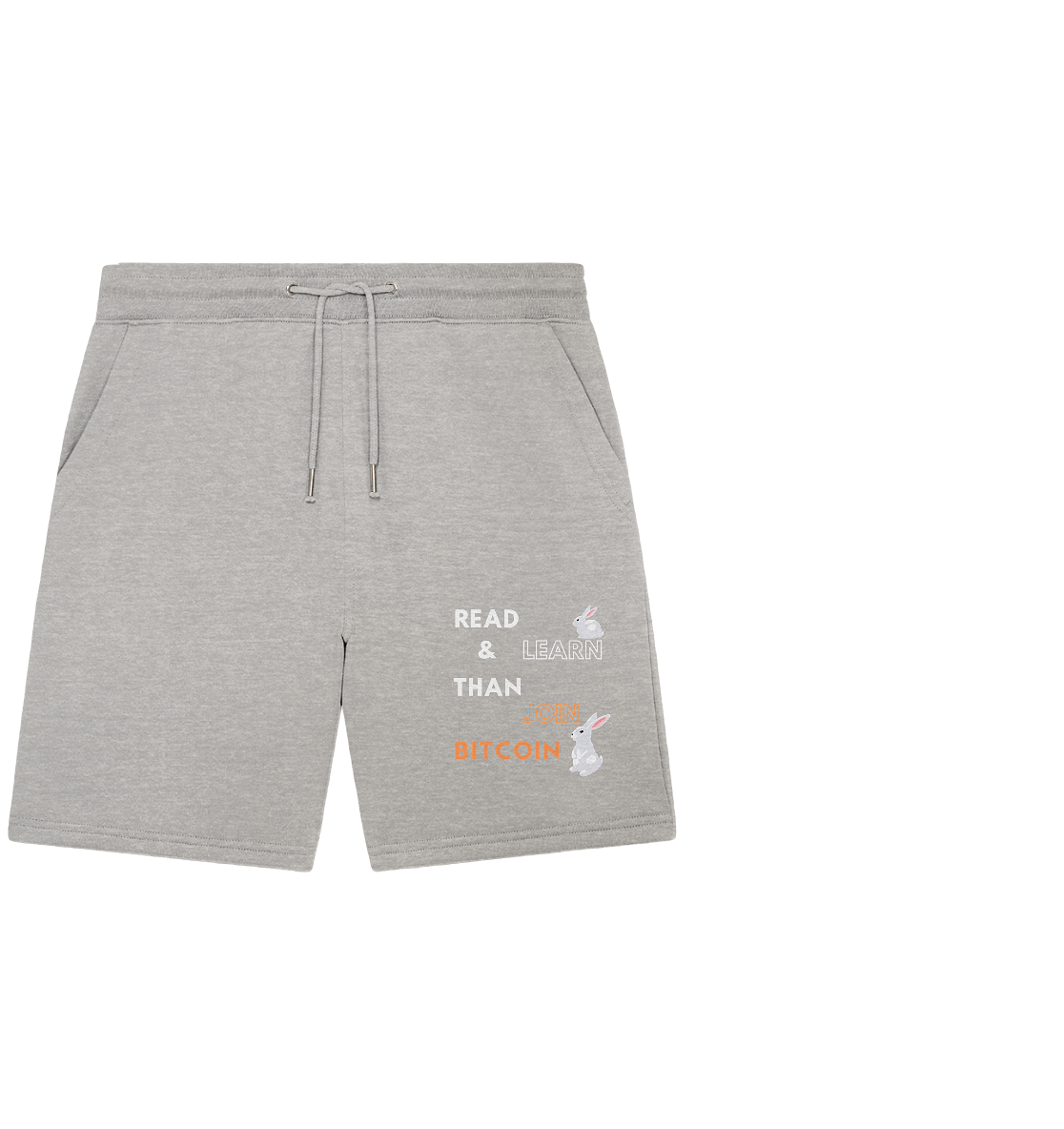 READ & LEARN, THAN JOIN BITCOIN - Bunny Version - Organic Jogger Shorts