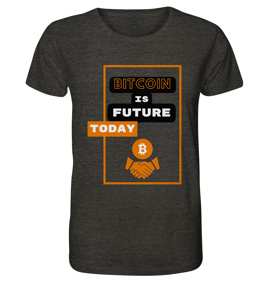BITCOIN IS FUTURE TODAY - Organic Shirt (meliert)