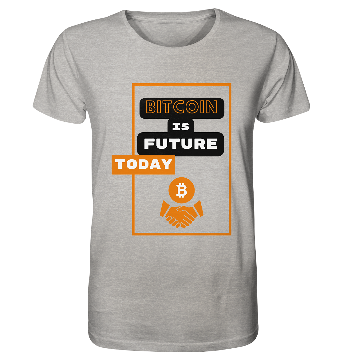 BITCOIN IS FUTURE TODAY - Organic Shirt (meliert)