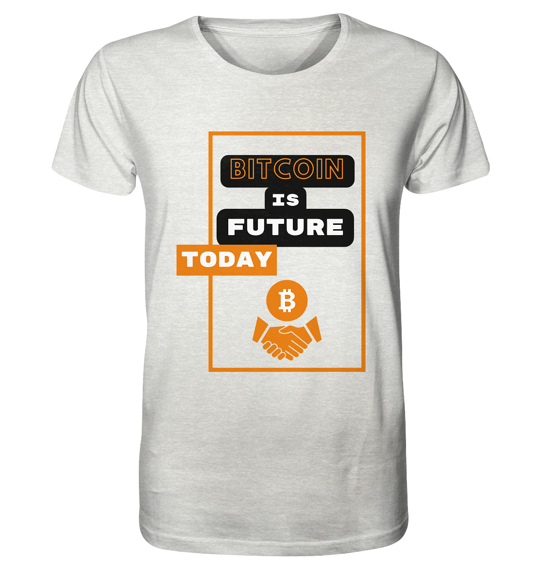BITCOIN IS FUTURE TODAY - Organic Shirt (meliert)
