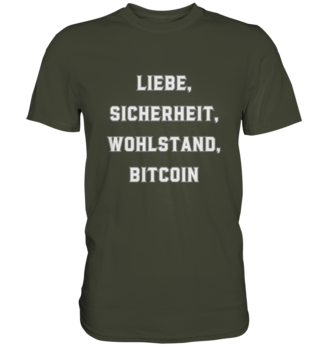 LIEBE, SICHERHEIT, WOHLSTAND, BITCOIN - Ladies Collection - Premium Shirt