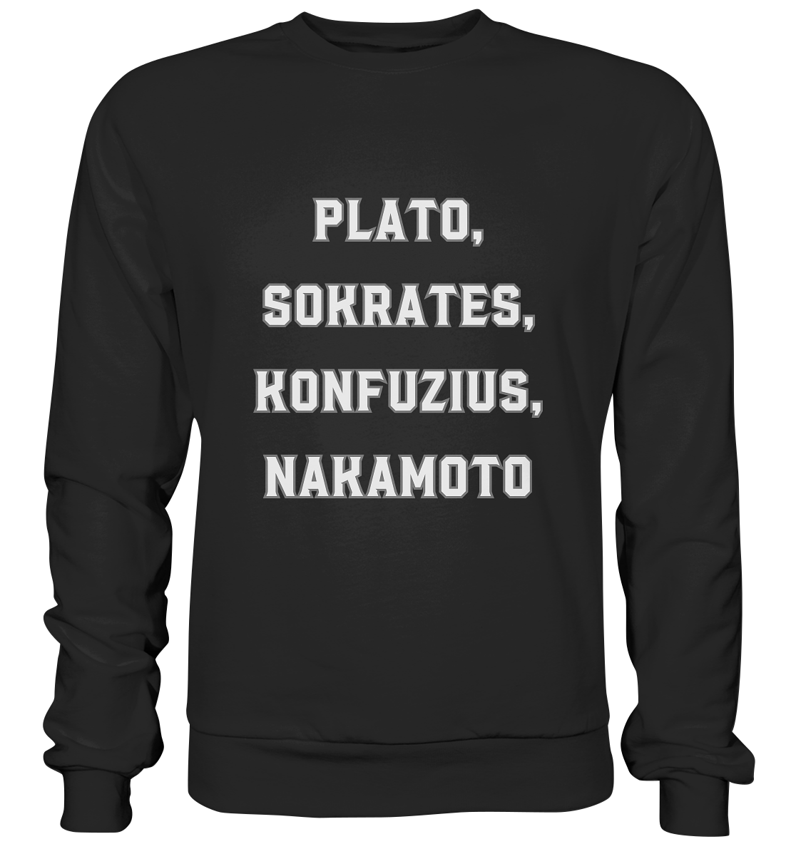 PLATO, SOKRATES, KONFUZIUS, NAKAMOTO - Premium Sweatshirt