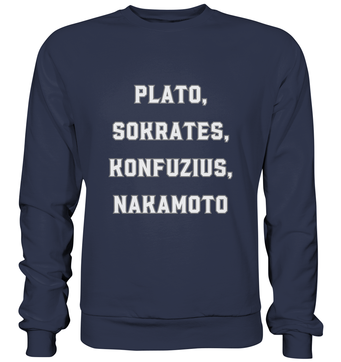 PLATO, SOKRATES, KONFUZIUS, NAKAMOTO - Premium Sweatshirt
