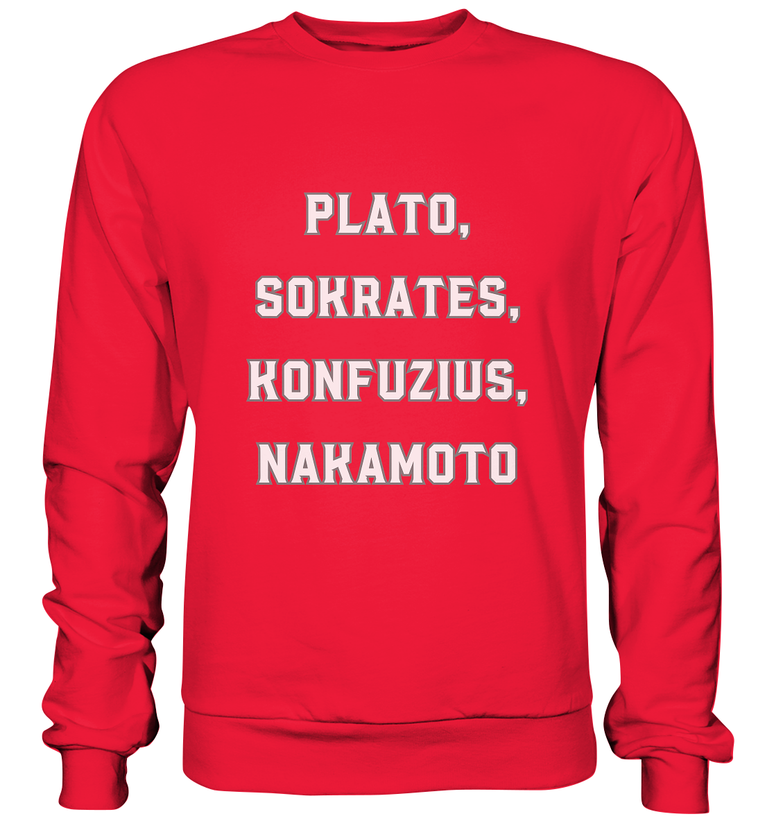 PLATO, SOKRATES, KONFUZIUS, NAKAMOTO - Premium Sweatshirt