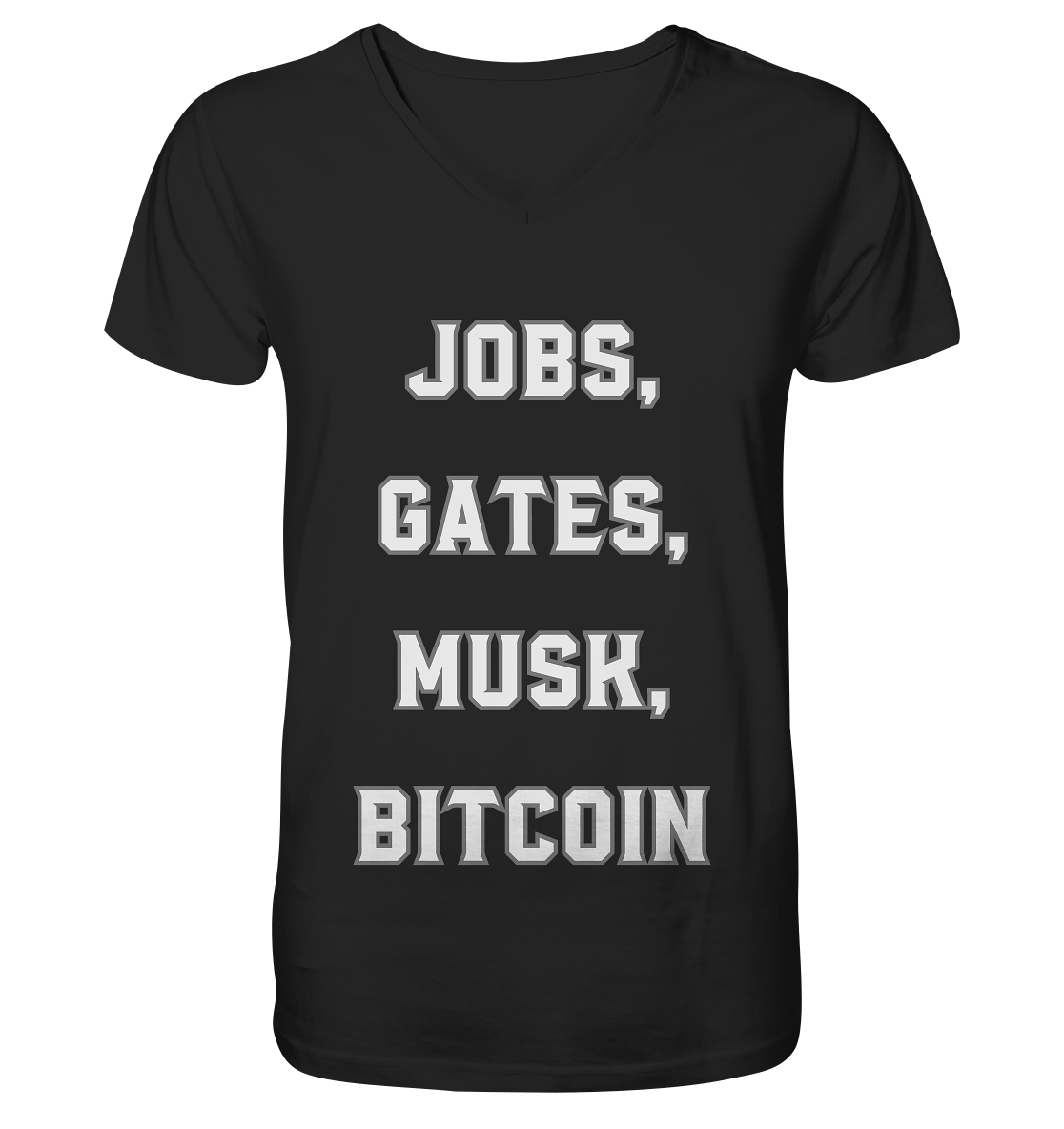 Steve Jobs, Bill Gates, Elon Musk, BITCOIN - V-Neck Shirt