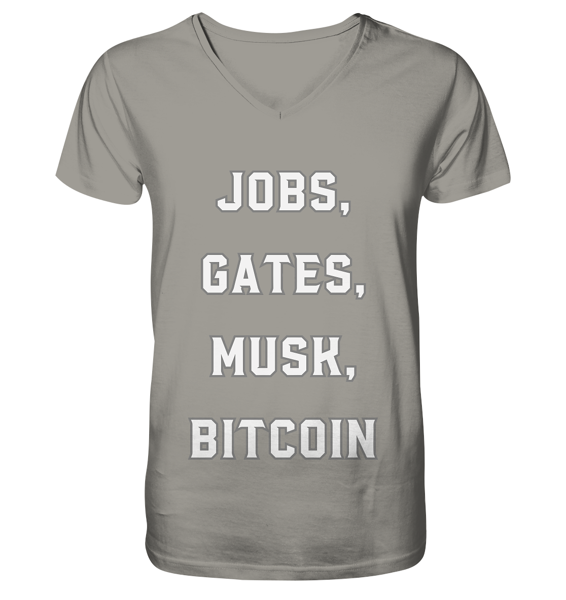 Steve Jobs, Bill Gates, Elon Musk, BITCOIN - V-Neck Shirt