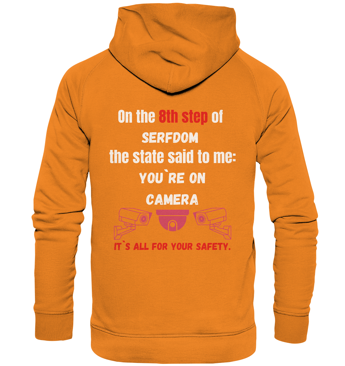 8th step of serfdom the state said to me: YOU`RE ON CAMERA # RÜCKENDRUCK # (Ladies Collection 21% Rabatt bis zum Halving 2024) - Basic Unisex Hoodie