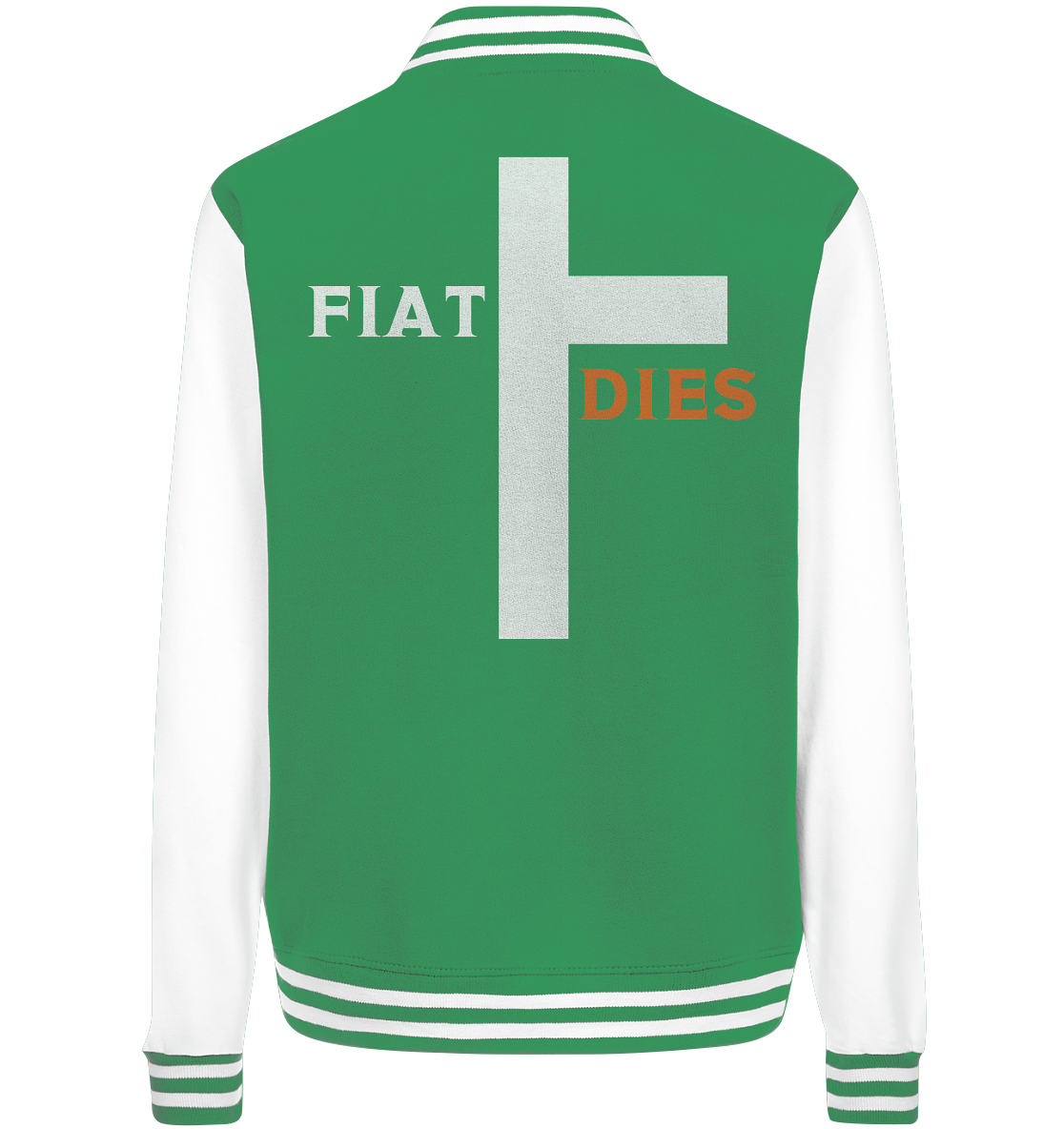 FIAT DIES  (Version: "FIAT" in weiss, "DIES" in orange) - College Jacket