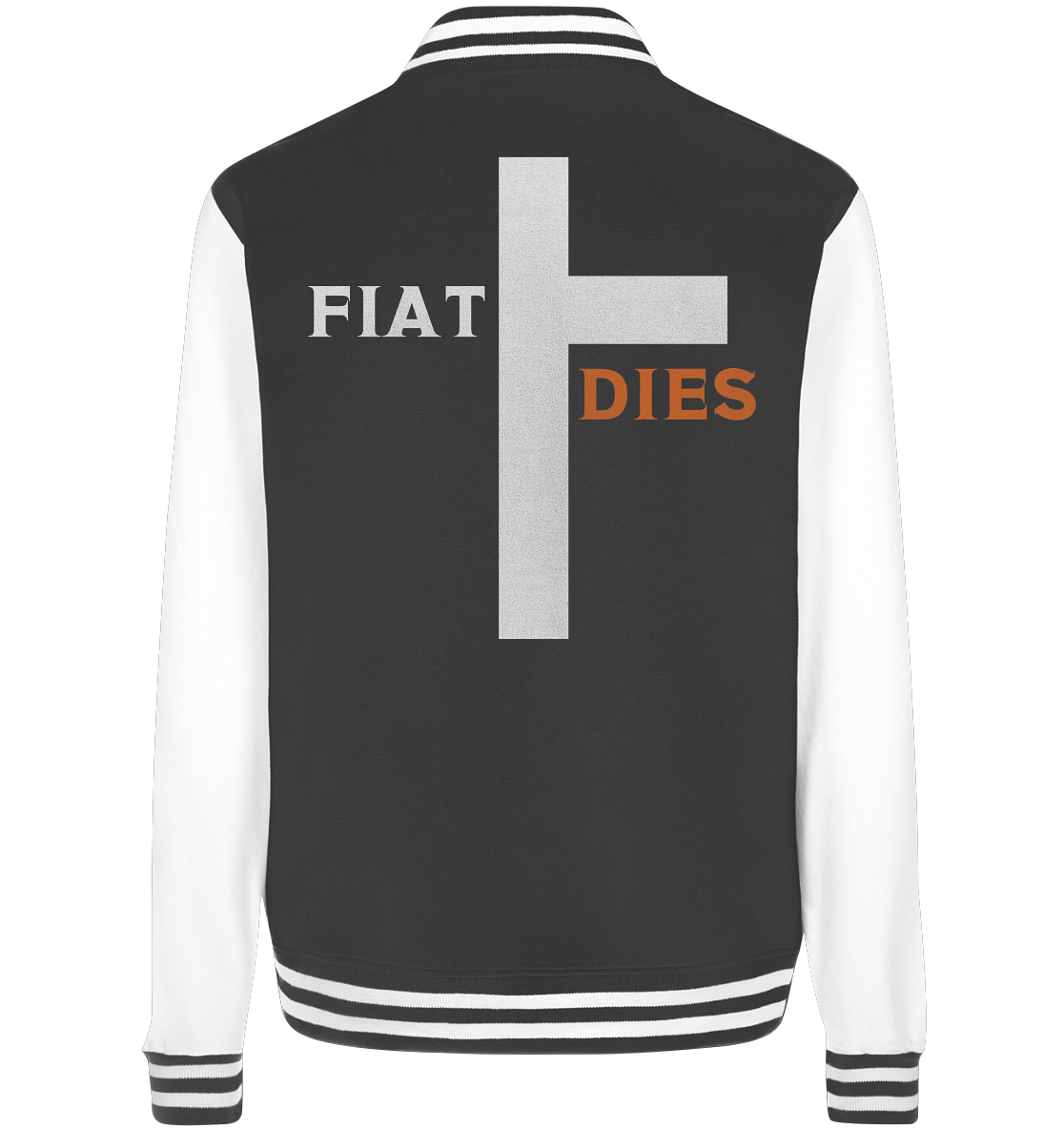 FIAT DIES  (Version: "FIAT" in weiss, "DIES" in orange) - College Jacket