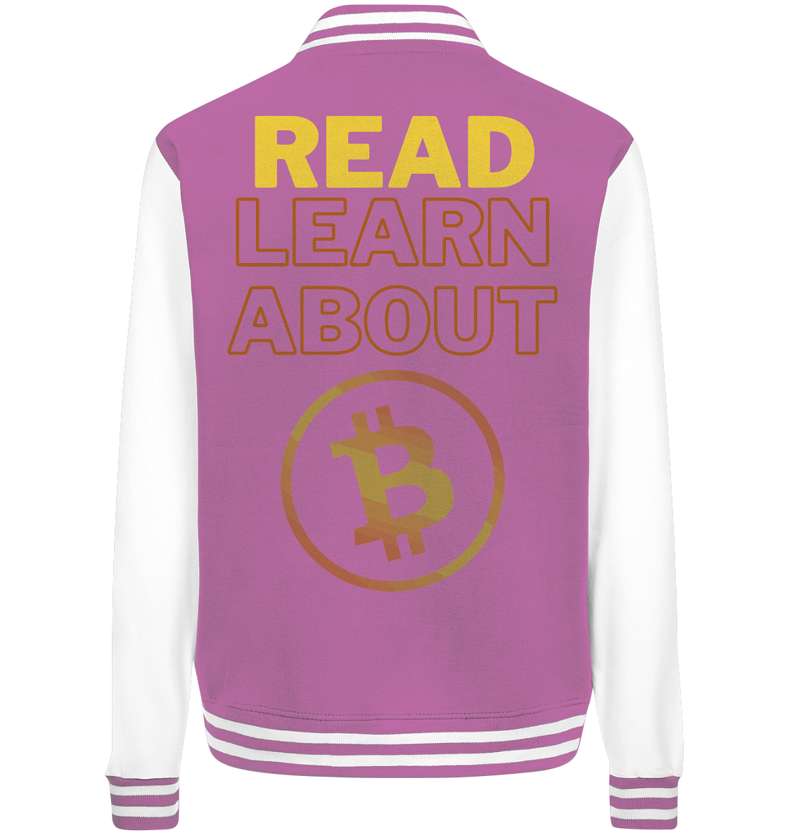 READ - LEARN ABOUT - BTC-Symbol - College Jacket