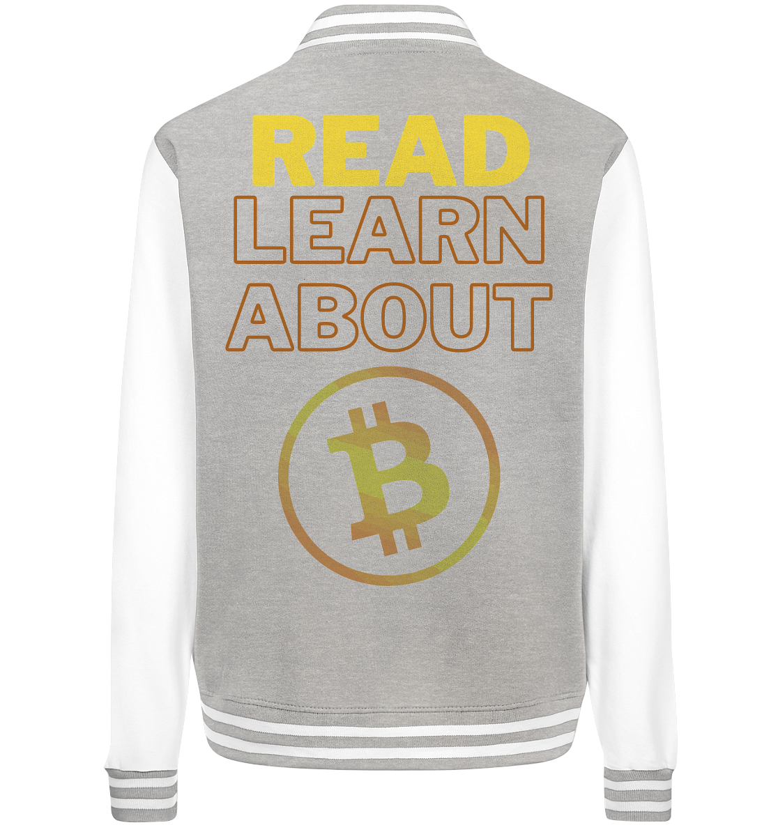 READ - LEARN ABOUT - BTC-Symbol - College Jacket