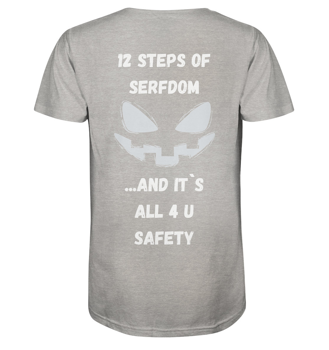 12 steps of serfdom - STEP 2 - (Vorder- UND Rückseite) - Mens Organic V-Neck Shirt