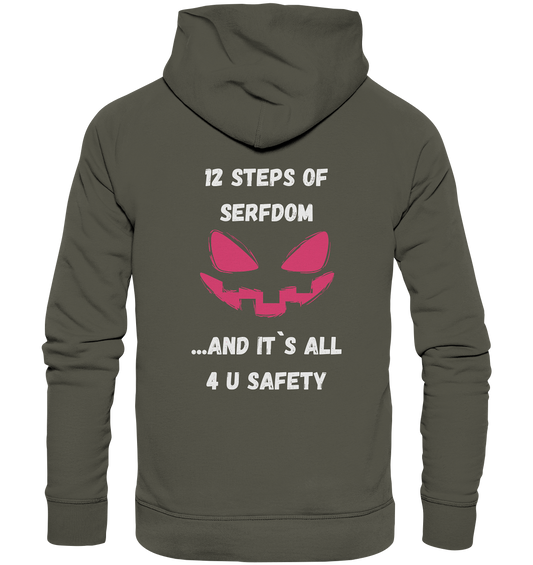 1st from 12 steps of serfdom - IT`S ALL 4 U SAFETY - RÜCKENDRUCK FARBIG (Herren, Men)  - Organic Basic Hoodie