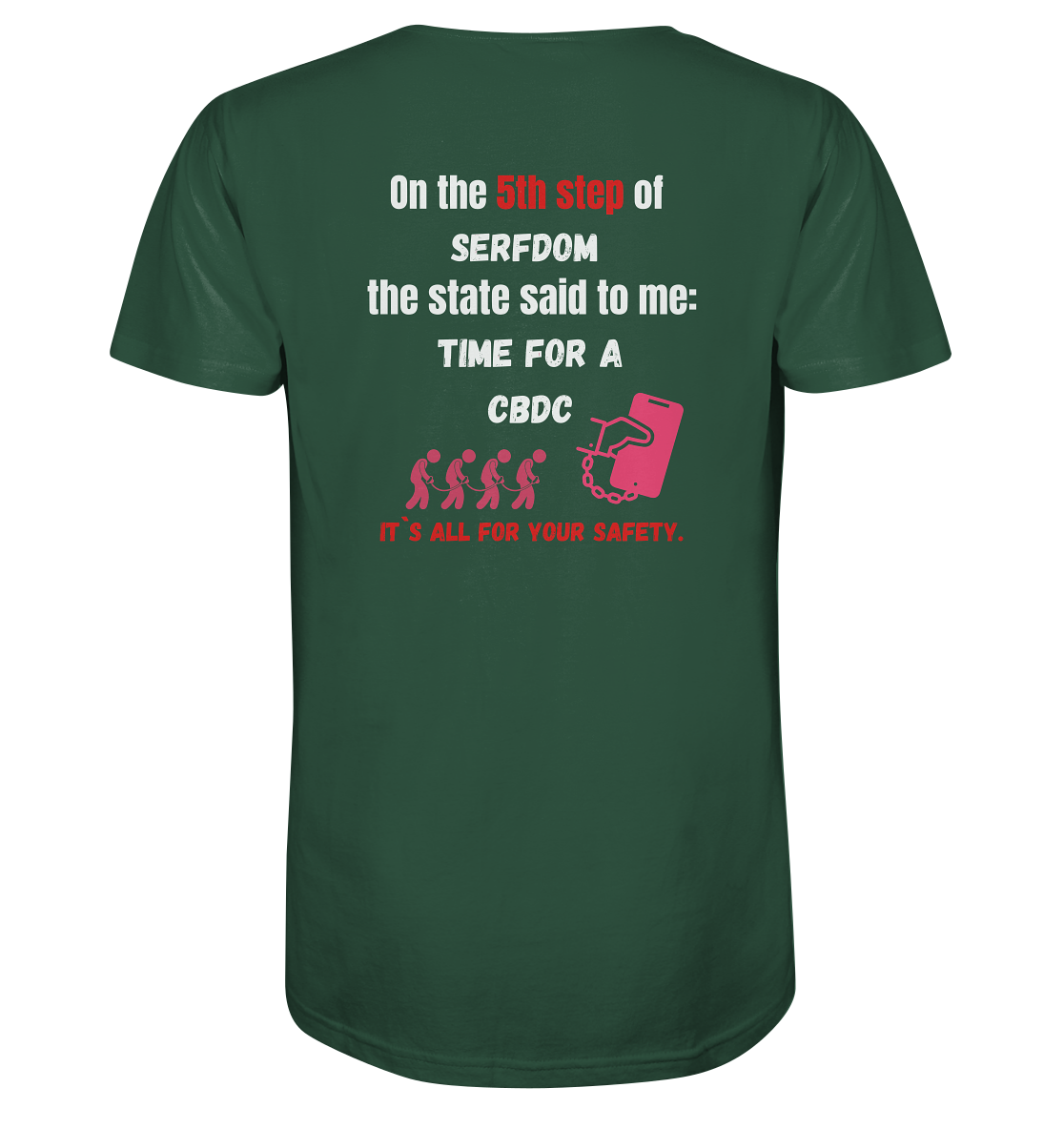 5th step of serfdom - TIME FOR A CBDC - RÜCKENDRUCK (Herren, Men) - Organic Shirt