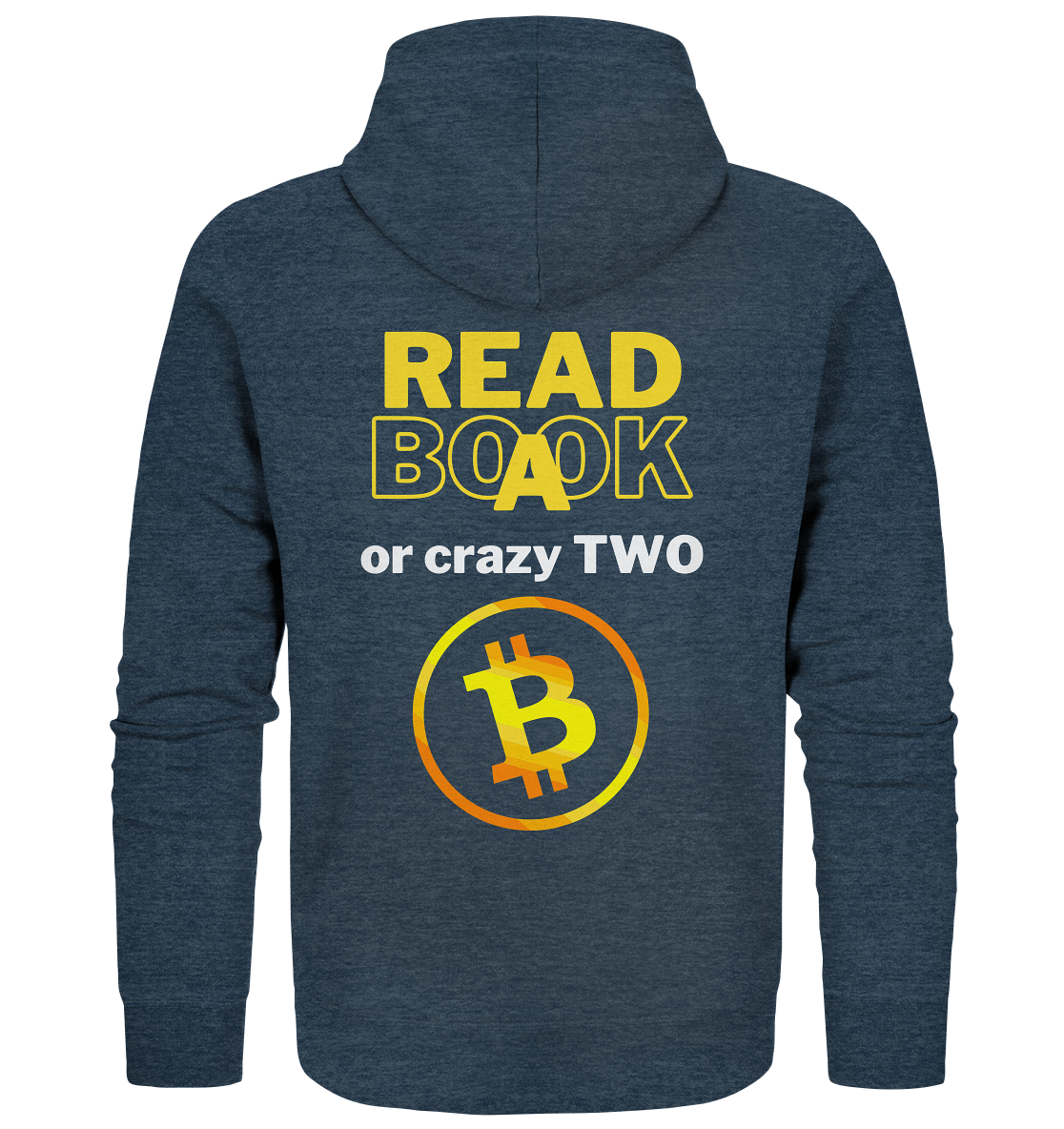 READ A BOOK or CRAZY TWO - Variante "Book" im Hintergrund - Organic Zipper