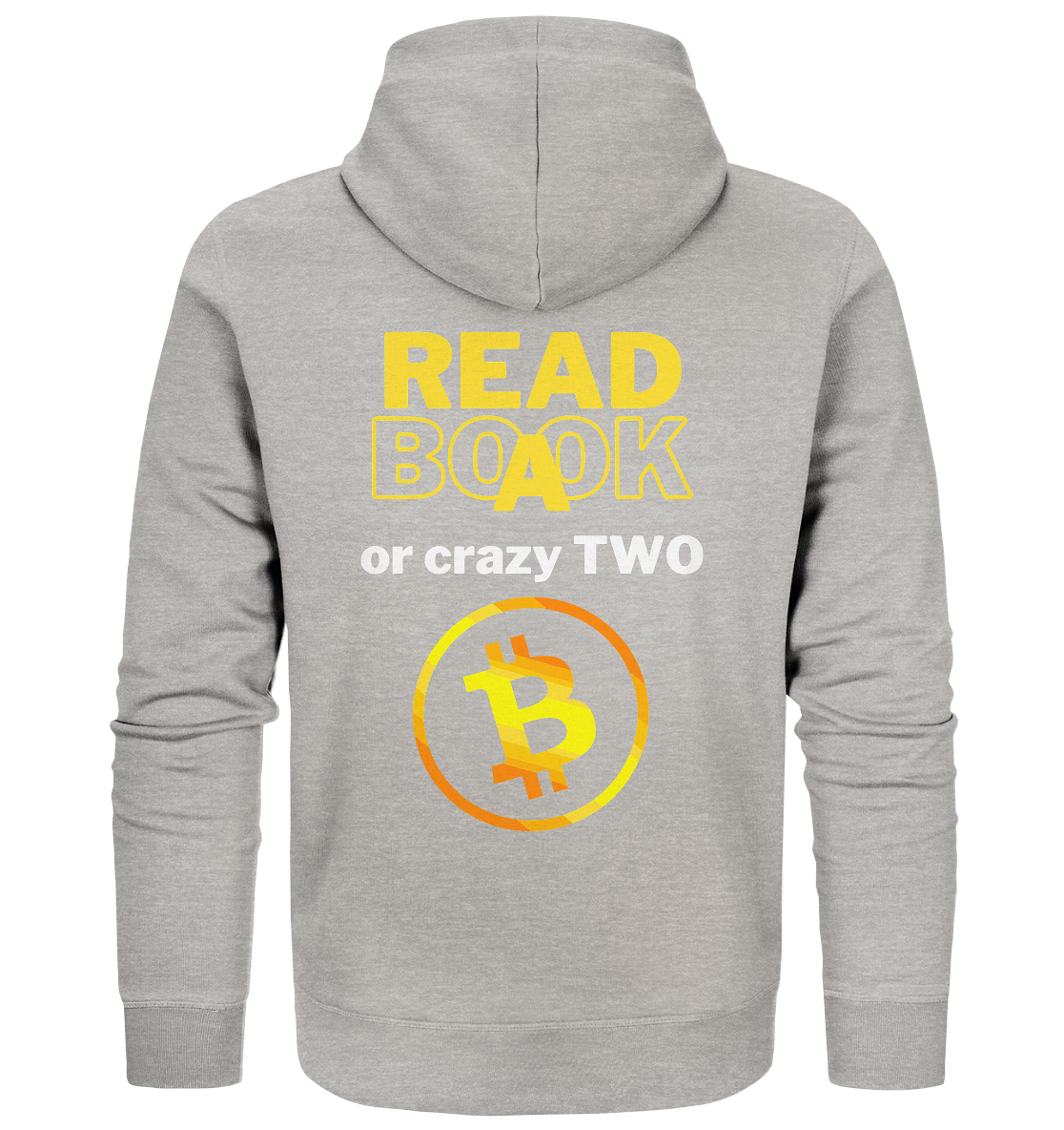 READ A BOOK or CRAZY TWO - Variante "Book" im Hintergrund - Organic Zipper