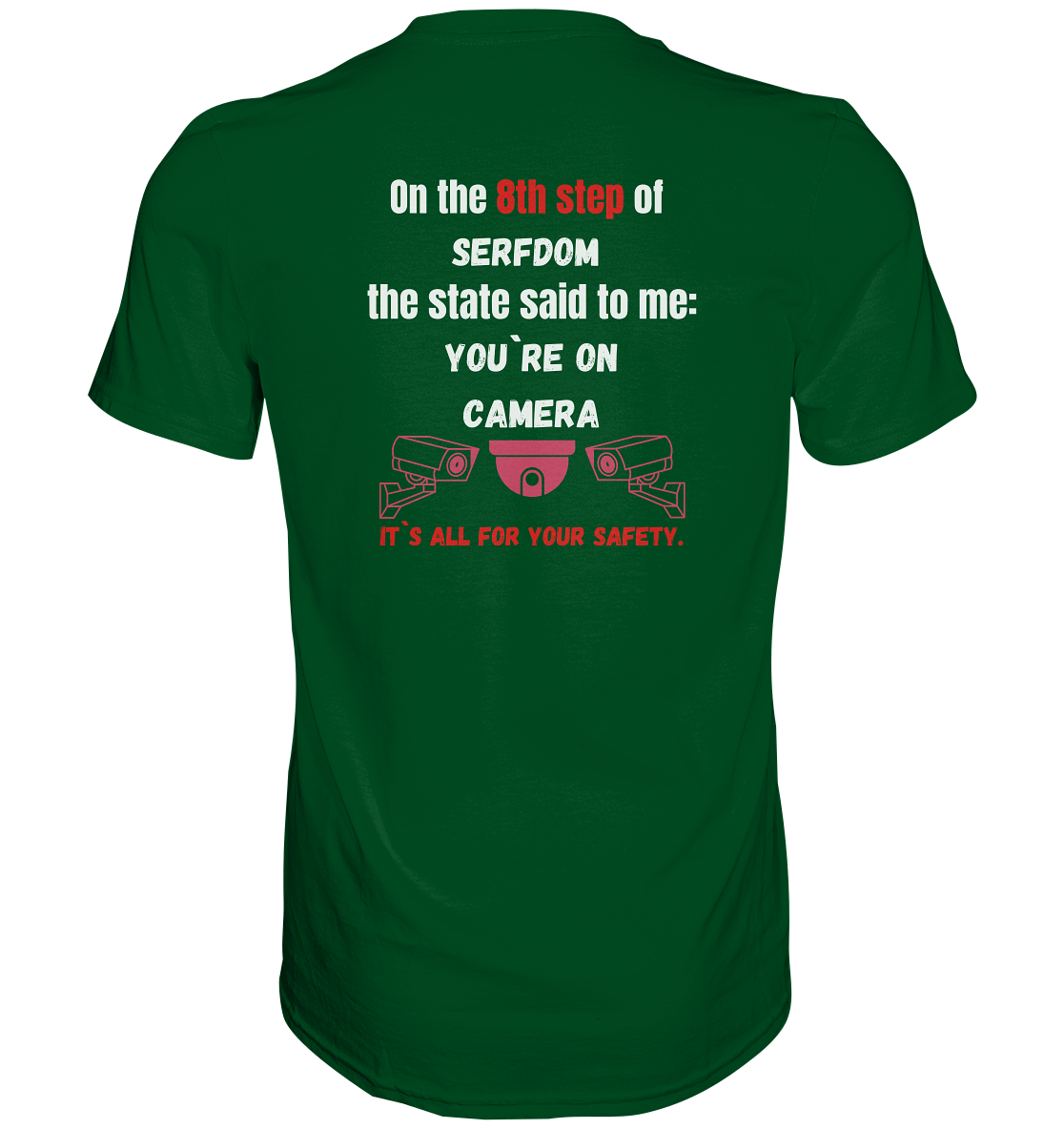 8th step of serfdom - YOU`RE ON CAMERA - RÜCKENDRUCK (Herren, Men)  - Premium Shirt