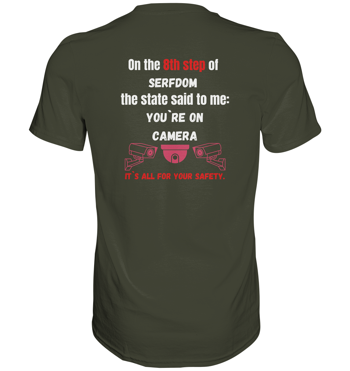 8th step of serfdom - YOU`RE ON CAMERA - RÜCKENDRUCK (Herren, Men)  - Premium Shirt