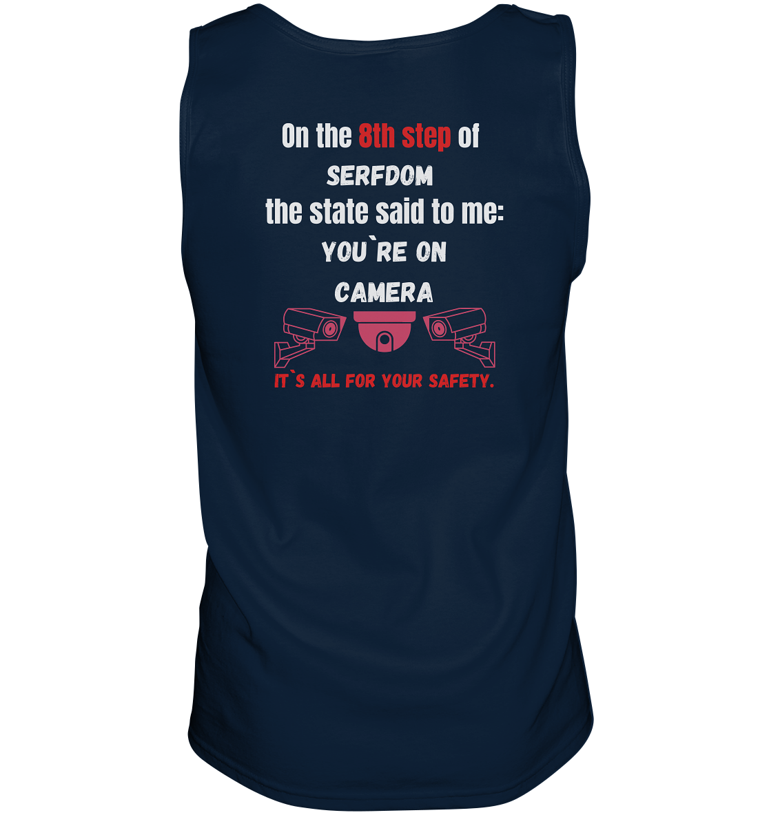 8th step of serfdom - YOU`RE ON CAMERA - RÜCKENDRUCK (Herren, Men)  - Tank-Top