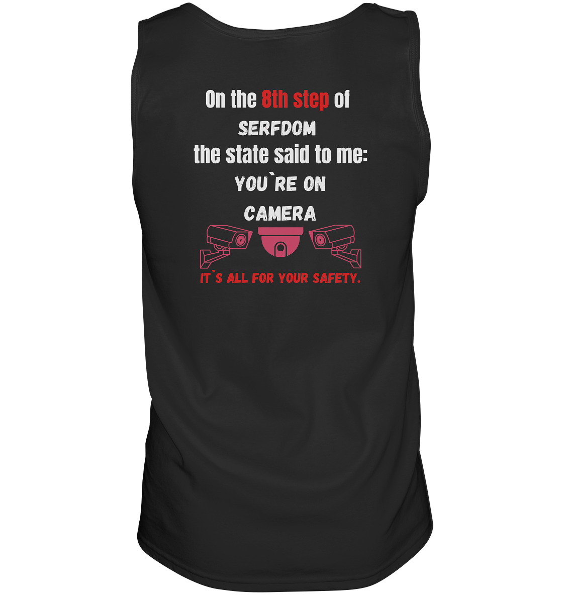 8th step of serfdom - YOU`RE ON CAMERA - RÜCKENDRUCK (Herren, Men)  - Tank-Top