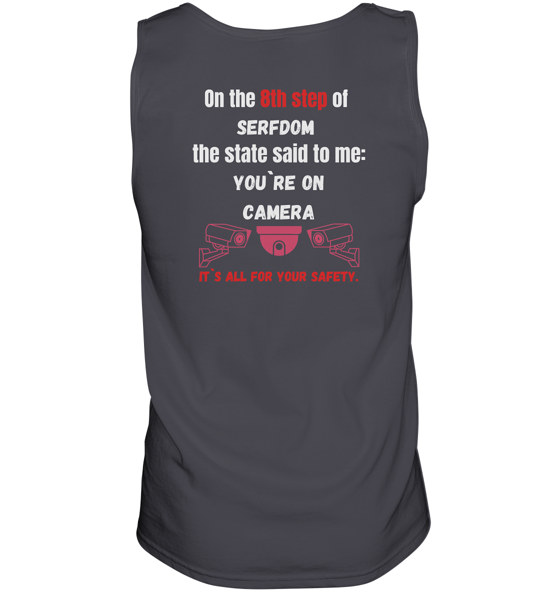 8th step of serfdom - YOU`RE ON CAMERA - RÜCKENDRUCK (Herren, Men)  - Tank-Top