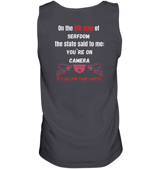 8th step of serfdom - YOU`RE ON CAMERA - RÜCKENDRUCK (Herren, Men)  - Tank-Top