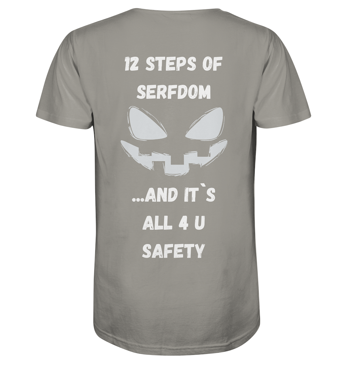 12 steps of serfdom - STEP 2 - (Vorder- UND Rückseite) - V-Neck Shirt