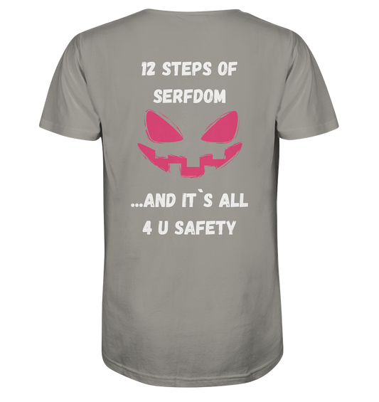 1st from 12 steps of serfdom - IT`S ALL 4 U SAFETY - RÜCKENDRUCK FARBIG (Herren, Men)  - V-Neck Shirt