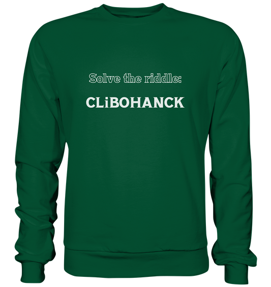 SOLVE THE RIDDLE - CLiBOHANCK - Basic Sweatshirt