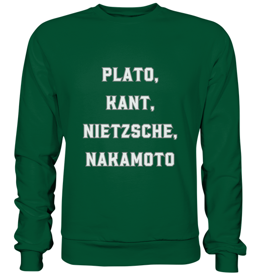 PLATO, KANT, NIETZSCHE, NAKANOTO - Basic Sweatshirt