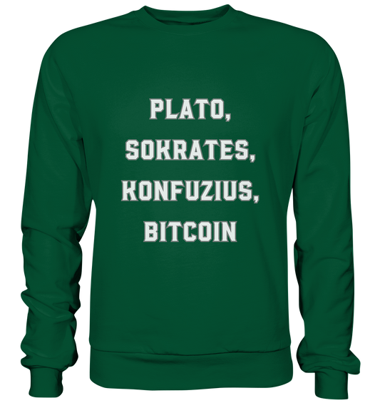 PLATO, SOKRATES, KONFUZIUS, BITCOIN  - Basic Sweatshirt