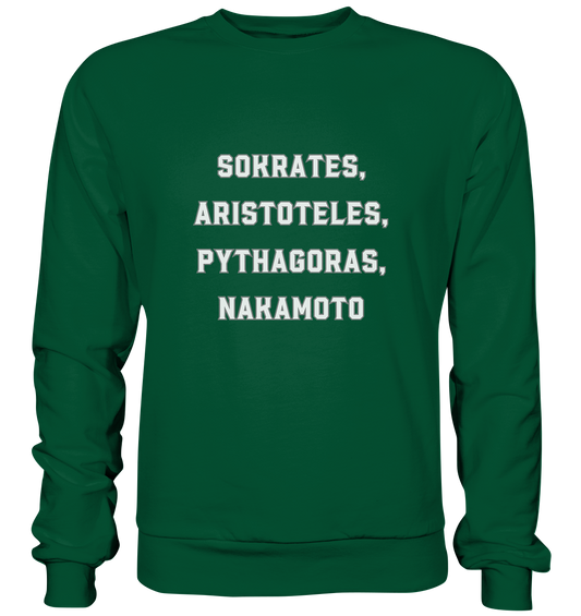 SOKRATES, ARISTOTELES, PHYTHAGORAS, NAKAMOTO  - Basic Sweatshirt