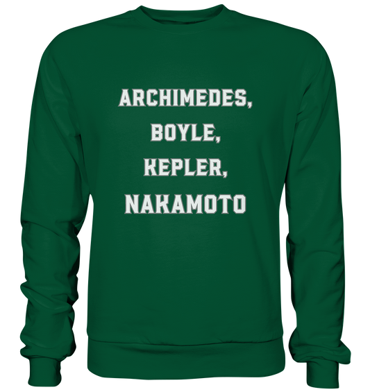 ARCHIMEDES, BOYLE, KEPLER, NAKAMOTO - Basic Sweatshirt