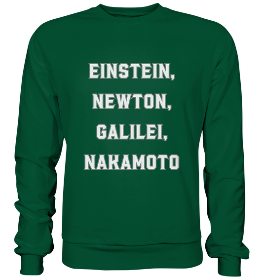 EINSTEIN, NEWTON, GALILEI, NAKAMOTO - Basic Sweatshirt