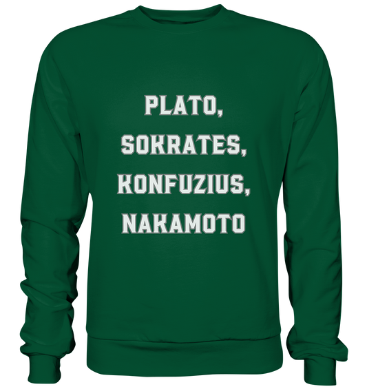 PLATO, SOKRATES, KONFUZIUS, NAKAMOTO  - Basic Sweatshirt