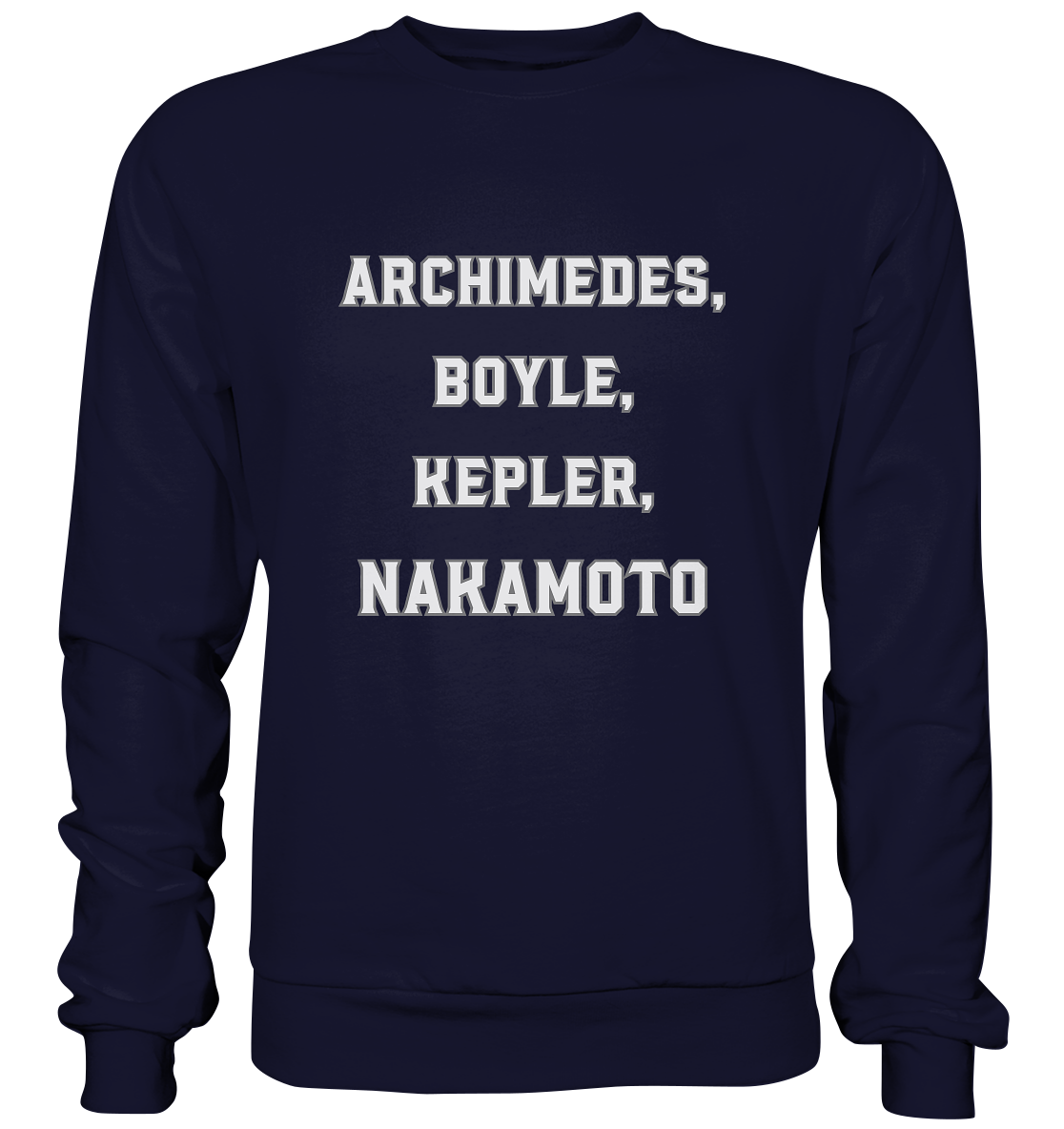 ARCHIMEDES, BOYLE, KEPLER, NAKAMOTO - Basic Sweatshirt